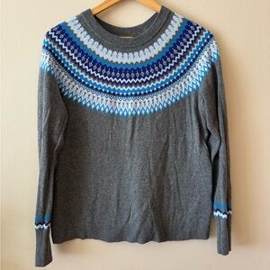 Fair Isle-style cotton sweater